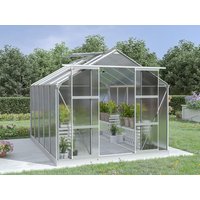 Garten Gewächshaus - 9 m² - Aluminium - Metallic - COROLLE II von EXPERTLAND