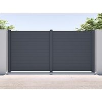 Stellzaun - H182 x B188,6 - Aluminium - Anthrazit - NAZARIO Stellzaun - H182 x B188,6 - Aluminium - Anthrazit - NAZARIO von Vente-unique