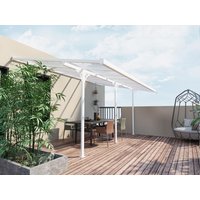 Terrassendach anlehnend - Aluminium - 15,1 m² - Weiß - ALVARO von EXPERTLAND