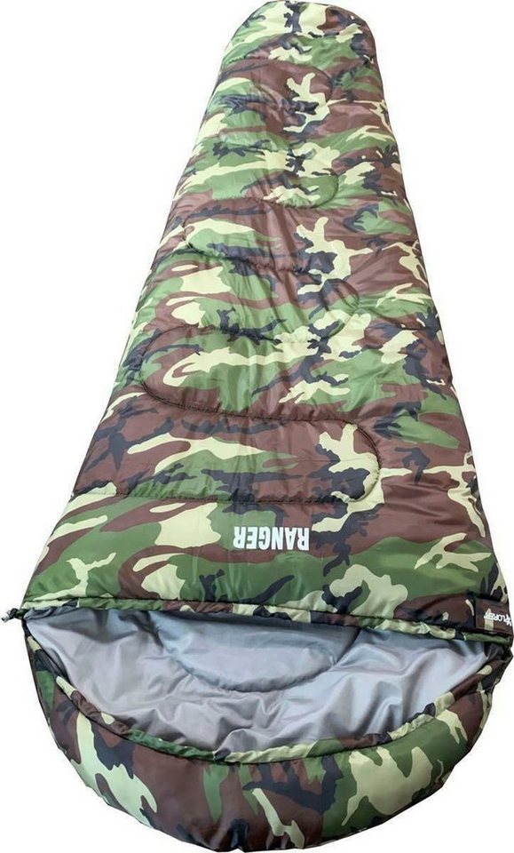 EXPLORER Mumienschlafsack Ranger Camping Schlafsack 230x80x55cm Outdoor -18°C von EXPLORER