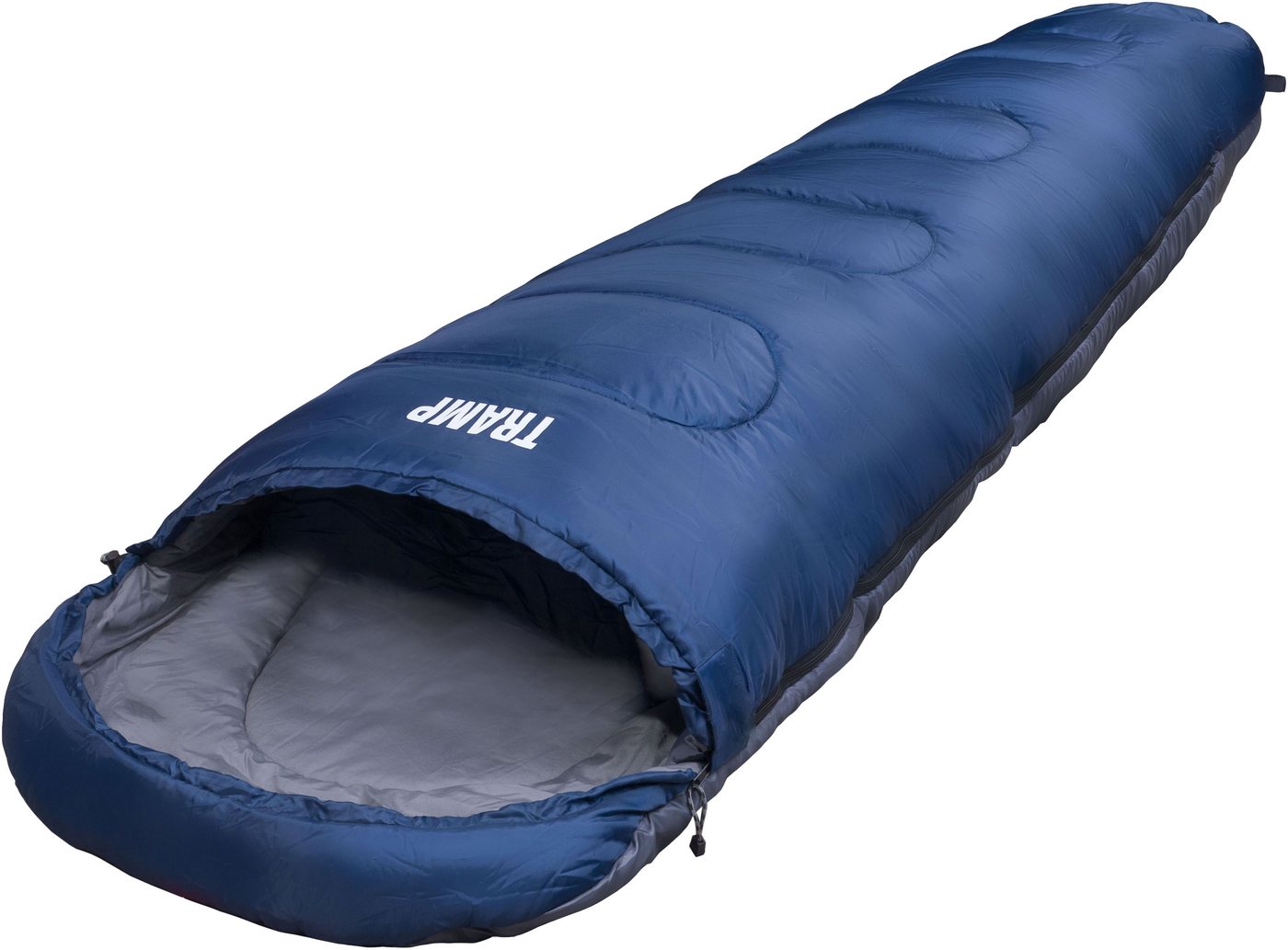 EXPLORER Mumienschlafsack TRAMP Camping Schlafsack 230x80x55cm Outdoor (9°C bis -9°C warm Frühling/Sommer/Herbst Reise Festival), kombinierbar leicht 1300g von EXPLORER