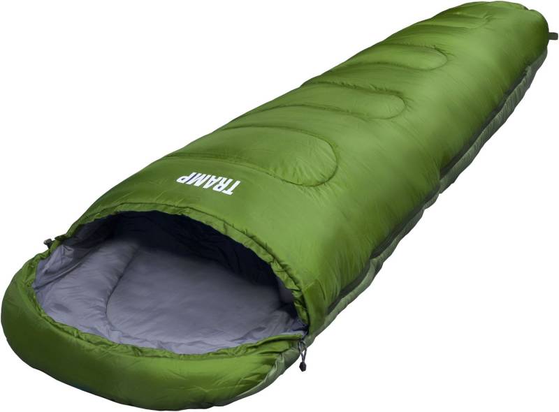 EXPLORER Mumienschlafsack TRAMP Camping Schlafsack 230x80x55cm Outdoor (9°C bis -9°C warm Frühling/Sommer/Herbst Reise Festival), kombinierbar leicht 1300g von EXPLORER