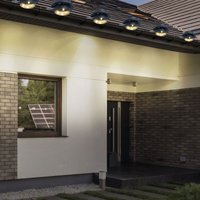Dachrinnenleuchte Solarlampe anthrazit Wandlampe Klemme Außenleuchte Zaunlampe, Metall Kunststoff, led warmweiß, l 16 cm, 6er Set von EXPO BÖRSE