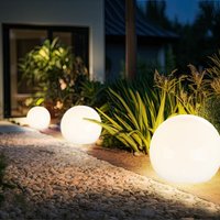 Solarleuchte Kugel Garten Kugelleuchte Solar 10 cm led Gartendeko Solarkugel für Außen klein, Leuchtdauer ca. 6-8 Stunden, h 38 cm, 3er Set von EXPO BÖRSE