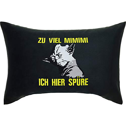 EXPRESS-STICKEREI Lustiges Dekokissen Deko Kissen mit Füllung Zierkissen JEDIMEISTER Polsterüberzug für Sofa Star-Wars-Fan | 40x60cm von EXPRESS-STICKEREI