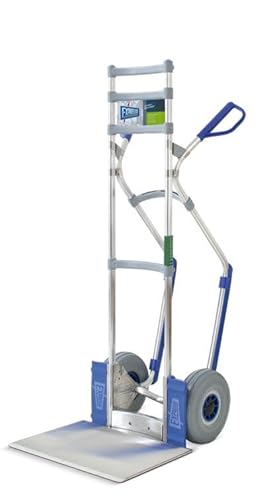 Vollmontierte EXPRESSO Alu Profi- Sackkarre AE201425 für Autoreifen und sperrige Güter/Beladbar bis 250kg / pannensichere Vollgummireifen/Schaufel L 40 x B 50 cm von EXPRESSO