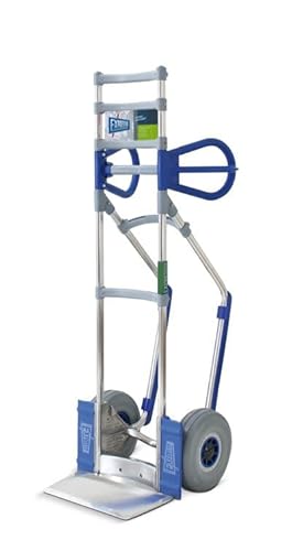 Vollmontierte EXPRESSO Alu Profi- Sackkarre mit klappbarer Schaufel AE24381625K / 250kg / Für Waschmaschinen/pannensichere Vollgummireifen von EXPRESSO