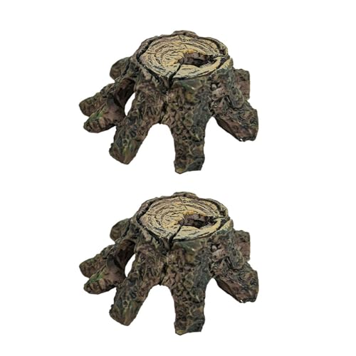EXQIOUR Reptilien-Terrarien, Verstecke, multifunktionale Reptilien, Haustier-Lebensraum, Ornamente für ausgewogene Aquarien, Ökosysteme, Aquarien, natürliche Umgebung, 2 Stück EXQIOUR Reptilien-Terrarien, Verstecke, multifunktionale Reptilien, Haustier-Lebensraum, Ornamente für ausgewogene Aquarien, Ökosysteme, Aquarien, natürliche Umgebung, 2 Stück von EXQIOUR