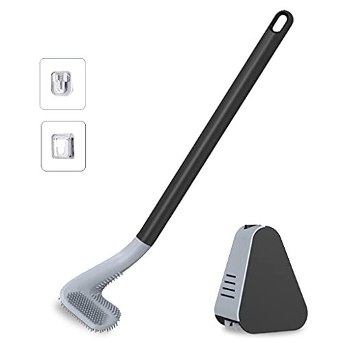 Golf Toilettenbürste mit langem Griff Wandmontage Reinigung und Halter Reinigung ohne Sackgassen Wandmontage WC Garnitur Halter Golf von EXQIOUR