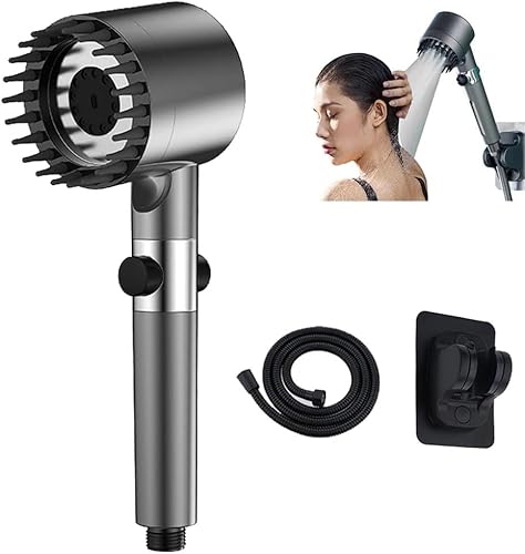 EXQST Deutscher Multifunktions-Massage-Duschkopf, großer Durchfluss, Handbrause, Hochdruck, 3-Modus-Handbrausedüse von EXQST