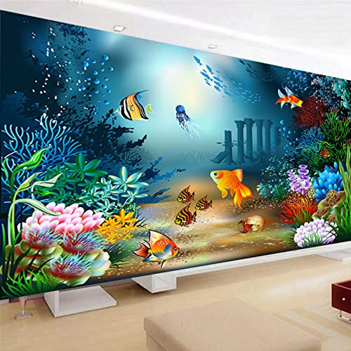 EXQUILEG 5D Diamond Painting Erwachsene Landschaft Full Diamant Bilder, Unterwasserwelt Diamond Painting Set Diamond Painting (100×40CM) von EXQUILEG