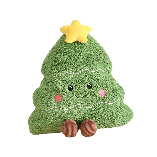 EXQUILEG Christmas Tree Pillow (50CM), Christmas Tree Shape Plush Toy, Christmas Holiday Decorations, Home Sofa Bedroom Decoration Pillow von EXQUILEG