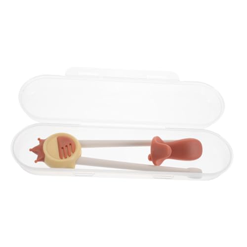 EXQUIMEUBLE 1 Paar Lernstäbchen mit Süßem Design Wiederverwendbare Essstäbchen für Junge Mädchen zu Halten Praktische Utensilien für Unterwegs Fördert Selbstständigkeit von EXQUIMEUBLE