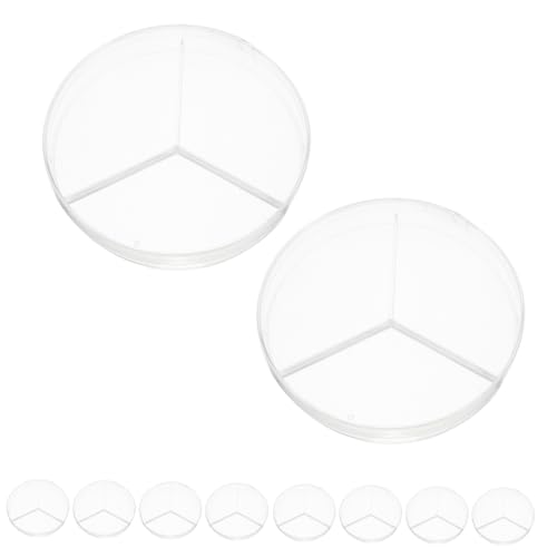 EXQUIMEUBLE 10 Stück Transparente Petrischalen für Laborexperimente Schulprojekte Wiederverwendbare Runde Kulturplatten für Versuchsaufbauten von EXQUIMEUBLE