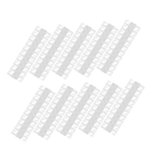 EXQUIMEUBLE 100 Stück Selbstklebende Transparente Haken mit Starken Haftung Flexible Hang Tabs Für Verkaufsdisplay Und Vielseitiges Aufhängen Ohne Bohren Einfach Montierbar von EXQUIMEUBLE