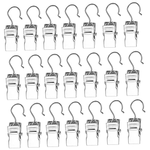 EXQUIMEUBLE 120Stücke Gardinenclips aus Hängende Vorhangklemmen für Duschvorhänge LED Lichter und Robuste und Rostfreie Clips mit Poliertem Finish von EXQUIMEUBLE