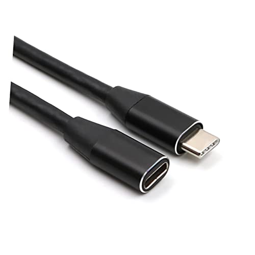 EXQUIMEUBLE 1Stück USB C Verlängerungskabel C Buchse Universelles Daten Ladekabel Tragbar Kompatibel mit Meisten USB C Geräten Schwarz von EXQUIMEUBLE