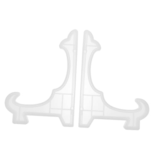 EXQUIMEUBLE 2 Stück DIY Silikonform für Display Ständer Faltbarer Schmuckhalter Weiß für Epoxidharz Gießen Schmuckaufbewahrung Desktop Dekoration Einfach zu Reinigen von EXQUIMEUBLE