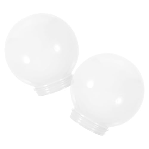 EXQUIMEUBLE 2 Stück Lampenschirm Kugelform Ersatz für Deckenleuchte Kronleuchter Pendelleuchte Milchig Weiß Dekorative Beleuchtung für Wohnräume von EXQUIMEUBLE