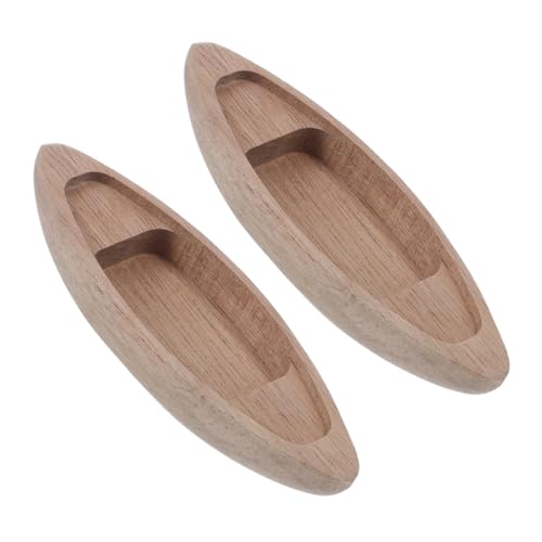 EXQUIMEUBLE 2 Stück Mini Holz Segelboot Modell Nautische Deko Tischboot mit Glatter Oberfläche und Poliertem Finish für Wohn Büro und Gartendekoration von EXQUIMEUBLE