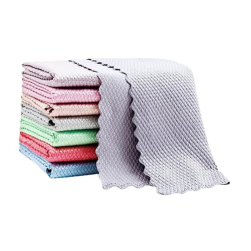 EXQUIMEUBLE 20Stücke Mikrofasertücher Wasserabsorbierende Reinigungstücher für Bad Multi Funktions Geschirrtücher Langlebig und Leicht zu Reinigen von EXQUIMEUBLE
