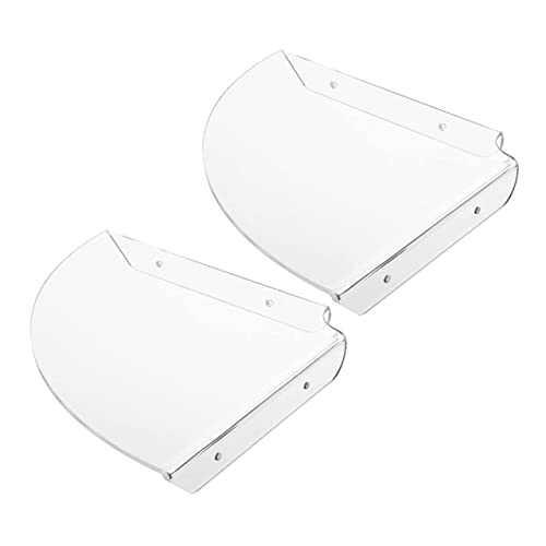 EXQUIMEUBLE 2Stücke Transparente Wandhalterung Hängendes Floating Eckregal für Wohnzimmer Küche Schlafzimmer und Bad und Langlebig aus Acrylmaterial Optimale Raumnutzung von EXQUIMEUBLE