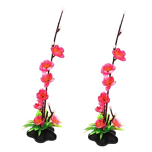 EXQUIMEUBLE 2stücke Künstliche Blumen Sushi-Teller-dekor Kunststoff Blumendekorationen Für Sashimi-Teller Eiswürfel-blumendekor Blütenornament Sushi-Geschirr-dekor von EXQUIMEUBLE