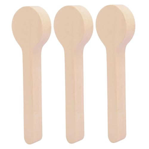 EXQUIMEUBLE 3 Stück Teiliges Unfertige Holzlöffel aus Naturbelassenem Holz zum Schnitzen und Basteln DIY Küchenutensilien für Kreative Gravur und Familienaktivitäten von EXQUIMEUBLE