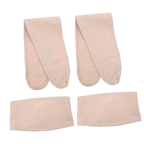 EXQUIMEUBLE 4 Stück Bauchbänder aus Baumwolle Atmungsaktive Elastische Nabelbänder für Neugeborene Hautfreundliche Bauchgürtel Schützen vor Kälte und Unterstützen Nabelpflege von EXQUIMEUBLE