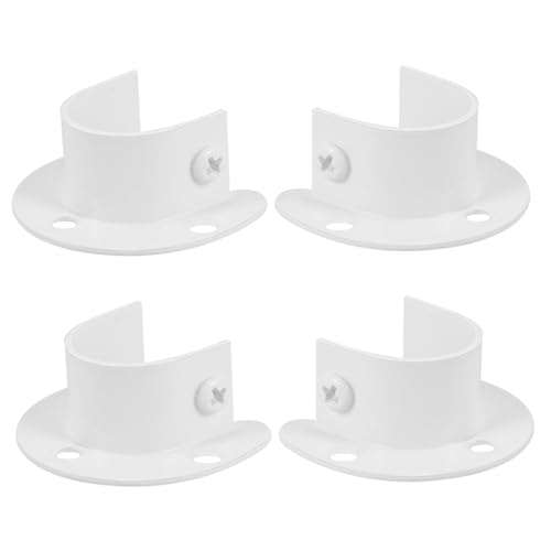 EXQUIMEUBLE Kleiderstangenhalterungen 4 Stücke Rostfrei für Handtuch und Duschvorhangstangen Einfache Montage 32mm Flanschstangenhalter von EXQUIMEUBLE