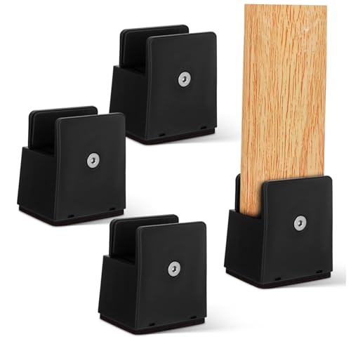 EXQUIMEUBLE 4 Stück Möbelbeine Erhöhung Verstellbare Tischbeine Bettrahmen Höhenerweiterungen für Sofa Schreibtisch Kommode Metallfüße mit Antirutsch für Sicheren Halt von EXQUIMEUBLE