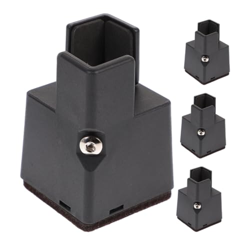 EXQUIMEUBLE 4 Stück Tischset Heber Möbelsteiger Schwer Unterstützung Beine Schwarz Höhe Extender Schlafsaalbett Hebt Tragegurte An Verstellbare Betterhöhungen Schrauben Pflicht Weiß Abs Black von EXQUIMEUBLE