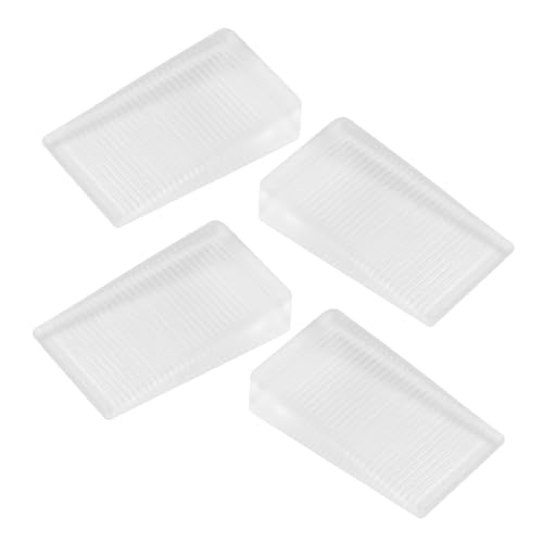 EXQUIMEUBLE 4 Stücke Möbel-Booster Ausgleichsscheiben Zum Nivellieren Nivellierung Von Möbelunterlagen Tischbeinnivellierer Toilettenscheiben Zum Nivellieren Tabellenstufe Transparent PVC von EXQUIMEUBLE