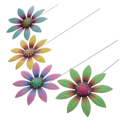 EXQUIMEUBLE 4Stücke Teiliges Metall Blumenstecker für Garten Lebensechte für Außenbereiche zur Verschönerung von Rasen Terrasse und Gehwegen und Langlebig EXQUIMEUBLE 4Stücke Teiliges Metall Blumenstecker für Garten Lebensechte für Außenbereiche zur Verschönerung von Rasen Terrasse und Gehwegen und Langlebig von EXQUIMEUBLE