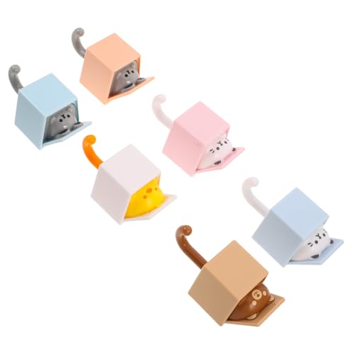 EXQUIMEUBLE 6 Stück Niedliche Cartoon Wandhaken Selbstklebend Vielseitig für Badezimmer Küche Schlafzimmer zur Organisation von Kleidung Handtüchern Schlüssel Taschen von EXQUIMEUBLE