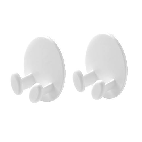 EXQUIMEUBLE 6 Stück Selbstklebende Oval Steckdose Halterung Multifunktionale Plug Organizer für Kabel Schlüssel Handtücher und Einfach zu Verwenden ohne Werkzeug Weiß von EXQUIMEUBLE