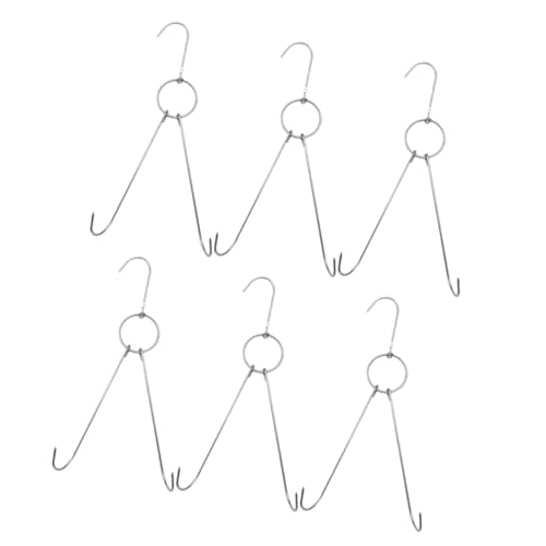 EXQUIMEUBLE 6 Stück Teiliges Edelstahl Fleischhaken mit Doppelseitigen S haken zum Aufhängen von Fleisch Rostfrei Durchmesser Lang für Metzger Räuchern Grill und Fleischverarbeitung von EXQUIMEUBLE