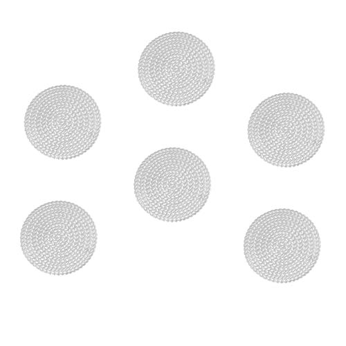 EXQUIMEUBLE 6 Stück Weizenuntersetzer Cup -Untersetzer Getränkeuntersetzer Tisch -Untersetzer Tee Untersetzer Essen wärmeisolierende tischmatte Hohle Bechermatte edle Tassenmatte PVC Silber von EXQUIMEUBLE