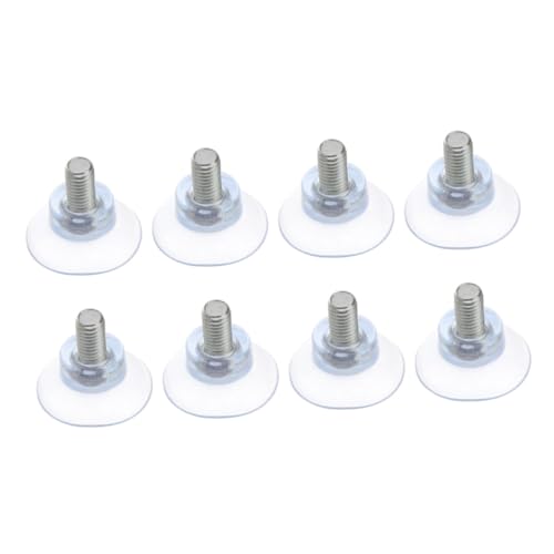 EXQUIMEUBLE 8 Stück Teiliges PVC Saugnapf mit Schraubgewinde Transparente Möbel Saugnäpfe zum Schutz von Glastischplatten Vielseitig für Fenster Bad Küche und Aufhängungen Geeignet von EXQUIMEUBLE
