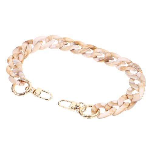 EXQUIMEUBLE Acryl Taschenkette Fischgrätmuster Abnehmbarer Handtaschenriemen Strapazierfähige Ersatzkette für Umhängetasche und Clutch Modisches Accessoire für Damen von EXQUIMEUBLE