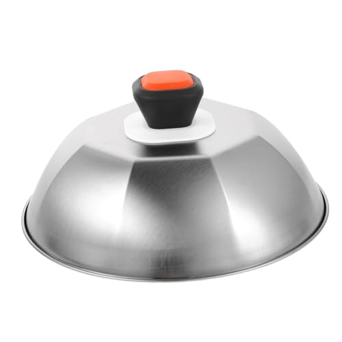 EXQUIMEUBLE Bbq Grillabdeckung Octagonal Grillhaube für Outdoor Camping Vielseitiger Basting Deckel für Steaks Bratpfannen und Wok Hitzebeständig und Kompakt von EXQUIMEUBLE