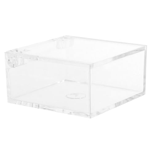EXQUIMEUBLE Box Acryl Vitrine Durchsichtiger Für Süßigkeiten Durchsichtige Vitrine Kleine Vitrine Quadratischer Acrylbehälter Figurenvitrine Miniaturvitrine Transparent von EXQUIMEUBLE