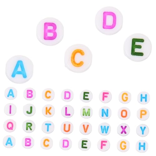 EXQUIMEUBLE Bunte Buchstabenperlen mit Großem Leichte DIY Schmuckperlen für Armbänder Halsketten Basteln Vielseitige Acrylperlen zum Auffädeln für Individuelle Schmuckherstellung EXQUIMEUBLE Bunte Buchstabenperlen mit Großem Leichte DIY Schmuckperlen für Armbänder Halsketten Basteln Vielseitige Acrylperlen zum Auffädeln für Individuelle Schmuckherstellung von EXQUIMEUBLE
