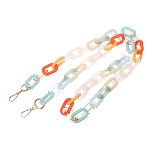 EXQUIMEUBLE Bunte DIY Acryl Taschenkette Ersatz Handtaschenkette Schultergurt für Umhängetaschen Modisches Accessoire Langlebig Glatt Vielseitig für Schultertaschen und Geldbörsen von EXQUIMEUBLE