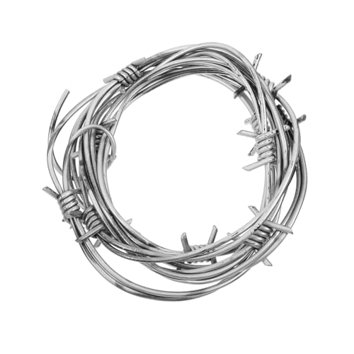 EXQUIMEUBLE Drahtketten Requisiten Stacheldraht Verrosteter Stacheldraht Simulation Halloween Party Dekorationen Gruselige Stachelige Gefälschte Halloween Dekorationen Realistische von EXQUIMEUBLE