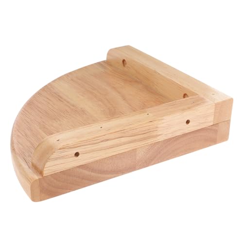 EXQUIMEUBLE Eckregal 7 Zoll aus Eiche Wandregal für Schlafzimmer Fächerregal mit Abgerundeten Kanten Platzsparend für Küche und Wohnzimmer Design von EXQUIMEUBLE