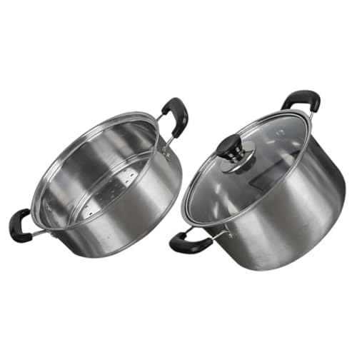 EXQUIMEUBLE Edelstahl Dampfgarer Steamer Kochtopf mit Glattem Innenraum Antihaftbeschichtung Einfach zu Reinigen Induktionsgeeignet Sicherer Griff für Gemüse Dämpfen und Kochen zu Hause EXQUIMEUBLE Edelstahl Dampfgarer Steamer Kochtopf mit Glattem Innenraum Antihaftbeschichtung Einfach zu Reinigen Induktionsgeeignet Sicherer Griff für Gemüse Dämpfen und Kochen zu Hause von EXQUIMEUBLE