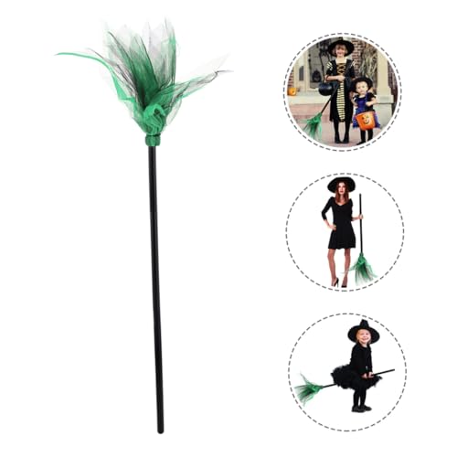EXQUIMEUBLE Hexenbesen Gruselige Form Halloween Besen Hexenbesen Besen Halloween Dekoration Thematischer Netzbesen Besenstiele Hexen Requisiten von EXQUIMEUBLE