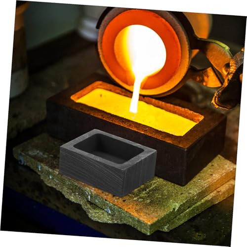 EXQUIMEUBLE Hochtemperaturbeständige Graphitbarrenform Quadratisch für DIY Schmuckgießen Gold Silber Metall Schmelztiegel Vielseitig für Kreative Handarbeit und Metallveredelung von EXQUIMEUBLE