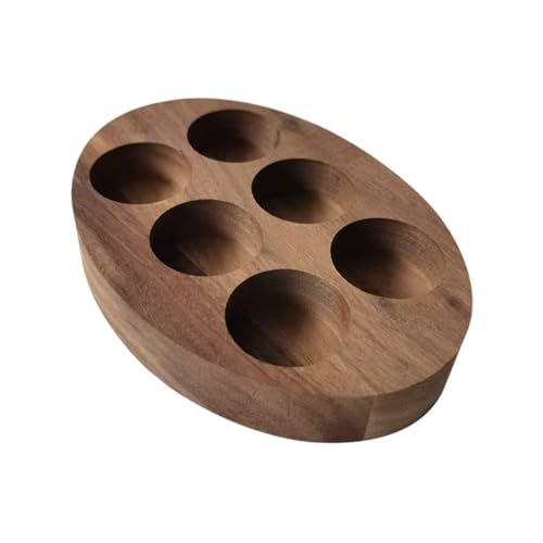 EXQUIMEUBLE Holz Aufbewahrungsbox für Ätherische Öle Mehrfachfach Organizer aus Walnussholz für Flaschen Aromatherapie Öl Flaschenhalter Kompakt Robust Praktisch von EXQUIMEUBLE